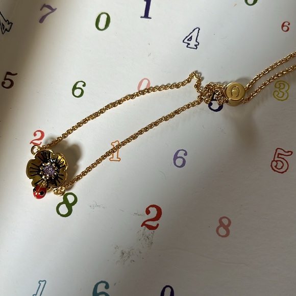 Coach Garden Party Crystal Tea Rose Slider Bracelet - Picture 7 of 13